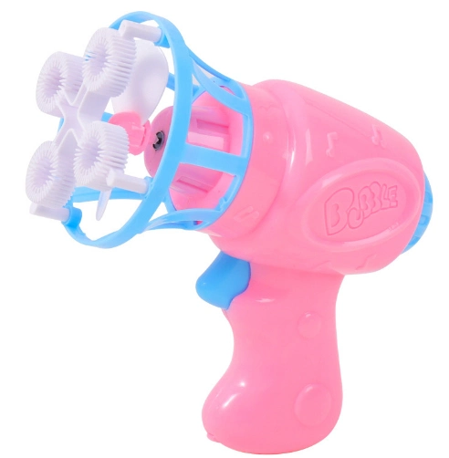 Customized Plastic Pink Electric Bubble Gun Toy