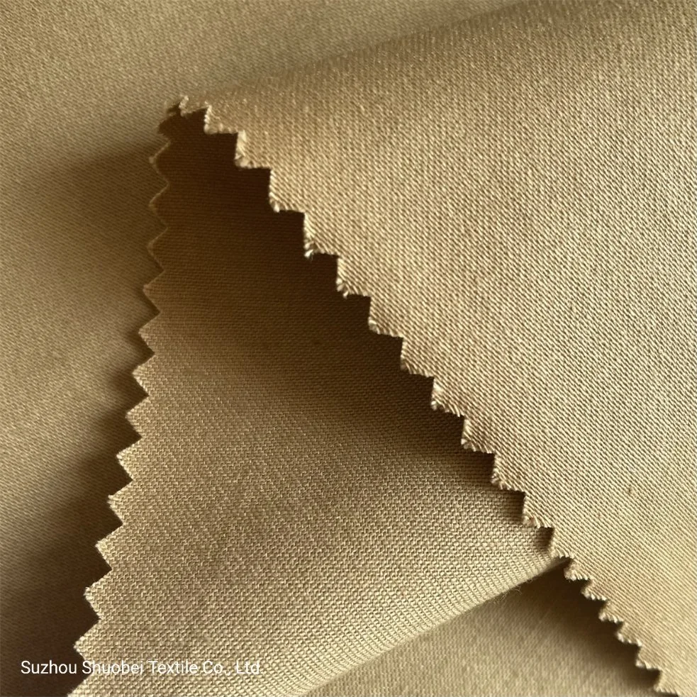 100% Cotton Weft Elastic Satin Drill Fabric for Uniform and Pants