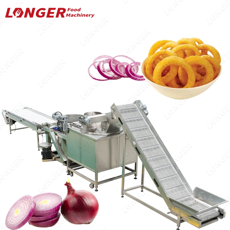 Stainless Steel Industrial Sweet Potato Cassava Chips Onion Frying Machine Onion Rings Frying Machine