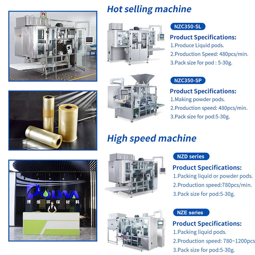 Polyva Multifunction Water Soluble Detergent Pod Packaging Machine Automatic Liquid Laundry Capsule Filling Machines