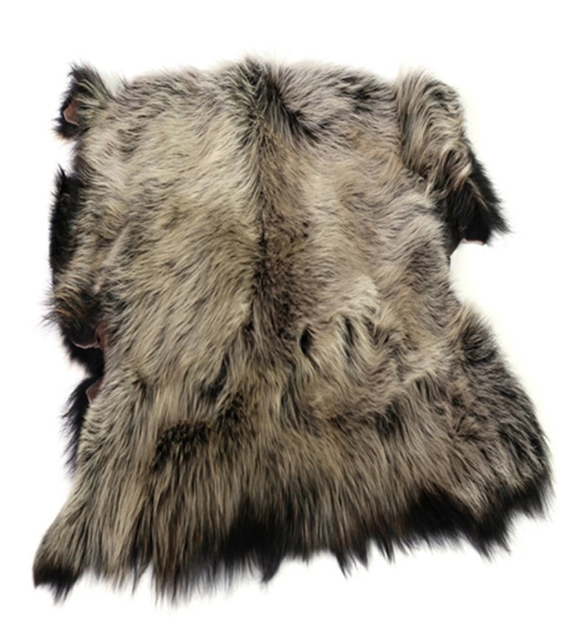 نسيج نادر Lambskin Fur مواد طبيعية تقلد الذئب والثعلب فراء الملابس