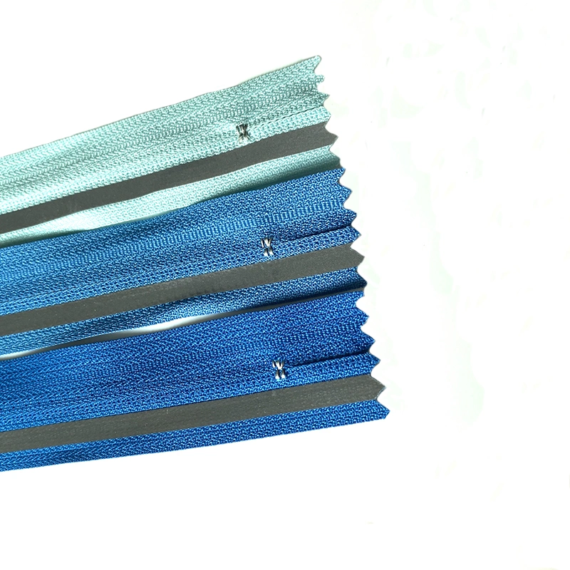 Wholesale High Quality 2 Way 20, 28, 60, 90cm Open End Double Ended Colored Invisible Nylon Zipper for Garment