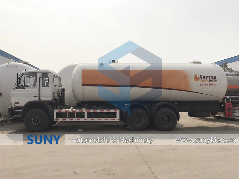 LPG Tank Load 20cbm with Gas Filling Equipment Dongfeng 210HP 6X4 LPG Tanker Truck