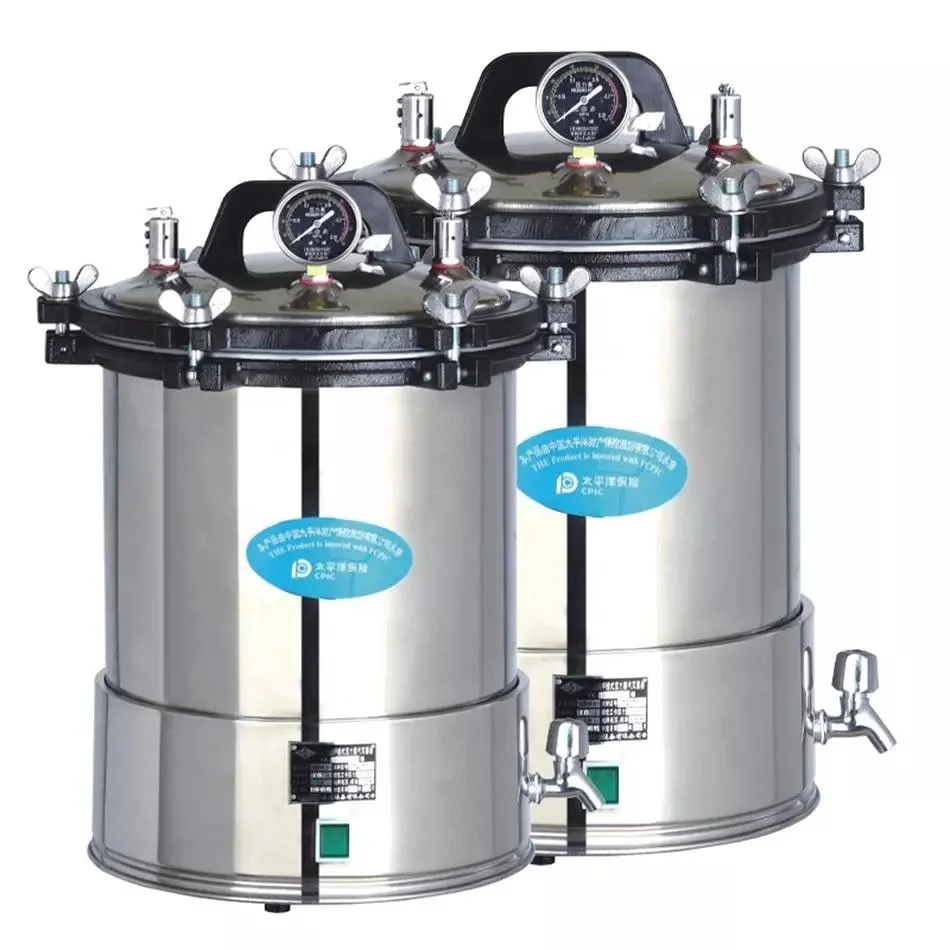 Stainless Steel Portable Timing Control Adjustable Temperature Pressure Steam Sterilizer Equipment