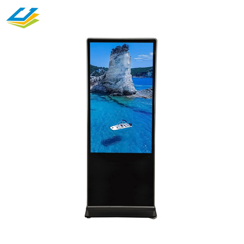 Standfläche für Innenräume 43 Zoll LCD-Werbedisplay Touch Interactive Bildschirme Anzeigenkiosk Eigenständige Digitale Werbemaschine