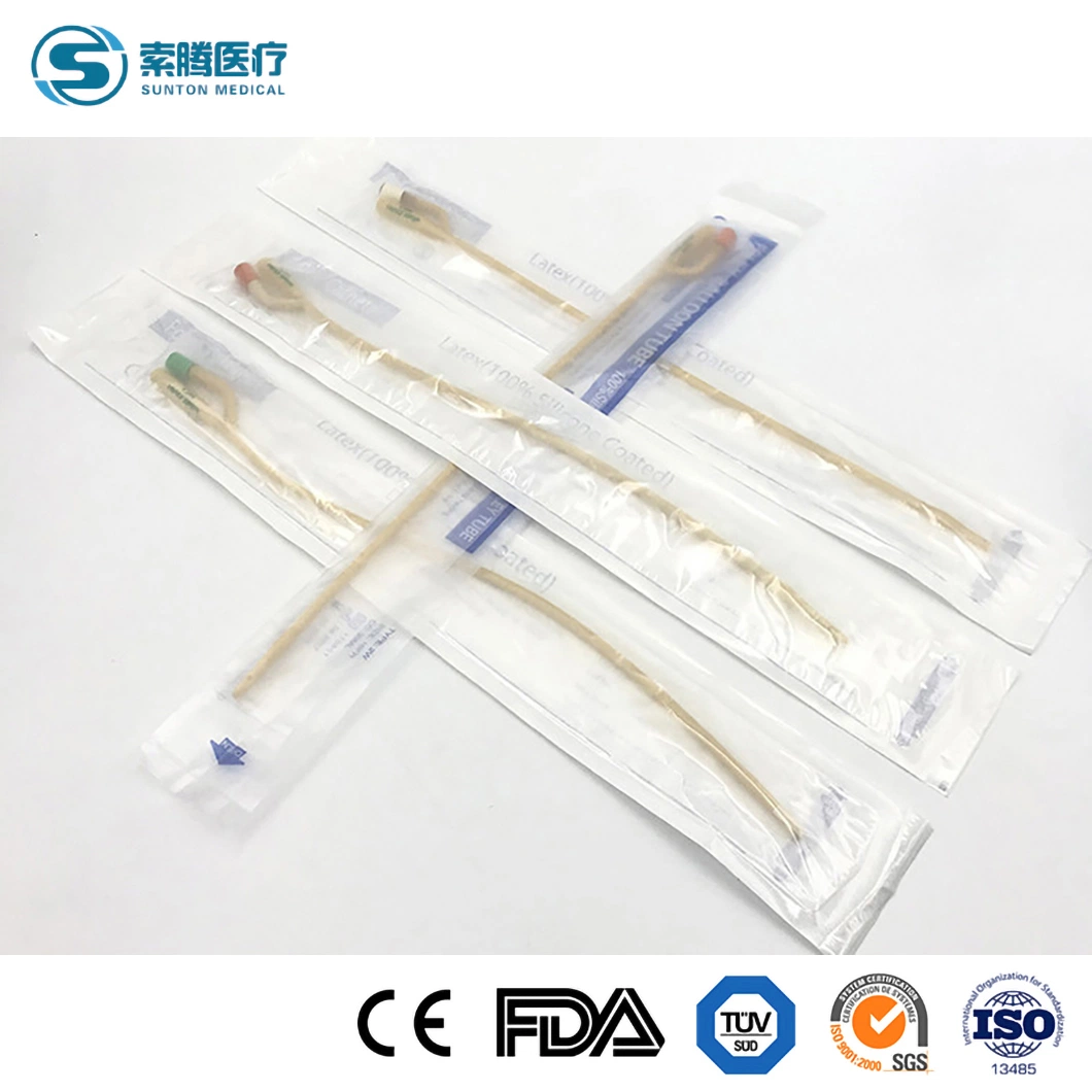 Medical Disposables Sterile 2/3 Way Latex Silicone Balloon Foley Urinary Drainage Catheter for Adult/Pediatric CE/ISO Certificate Fr06-30