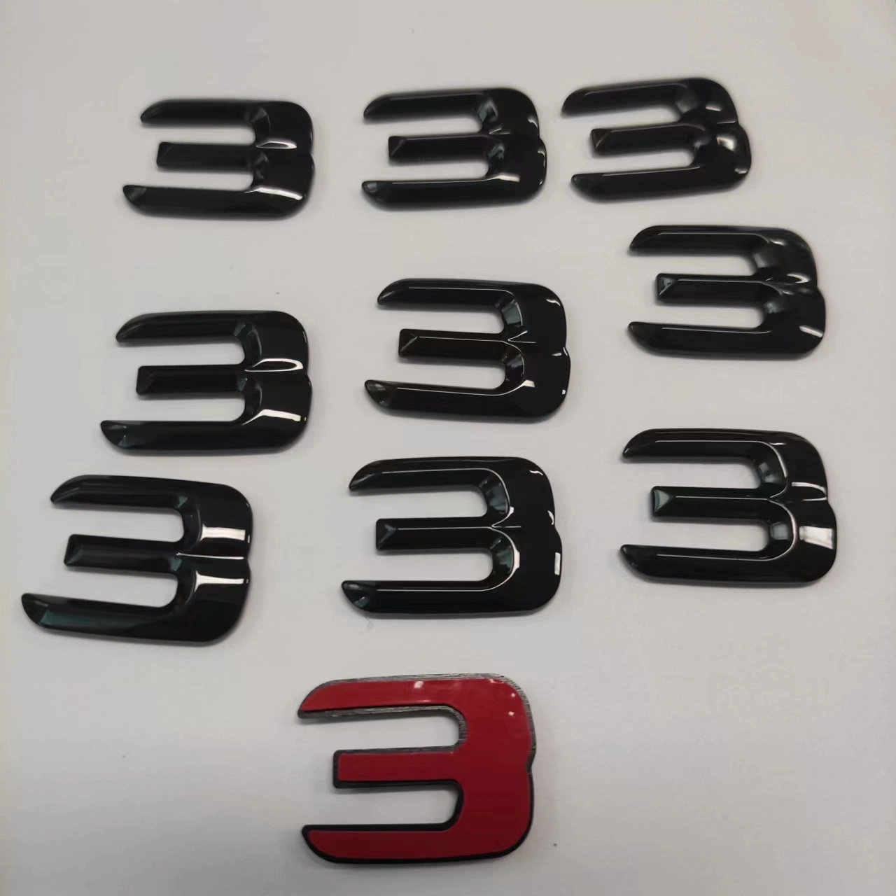 High quality 3D car letter 3 badge car logo accessories for car