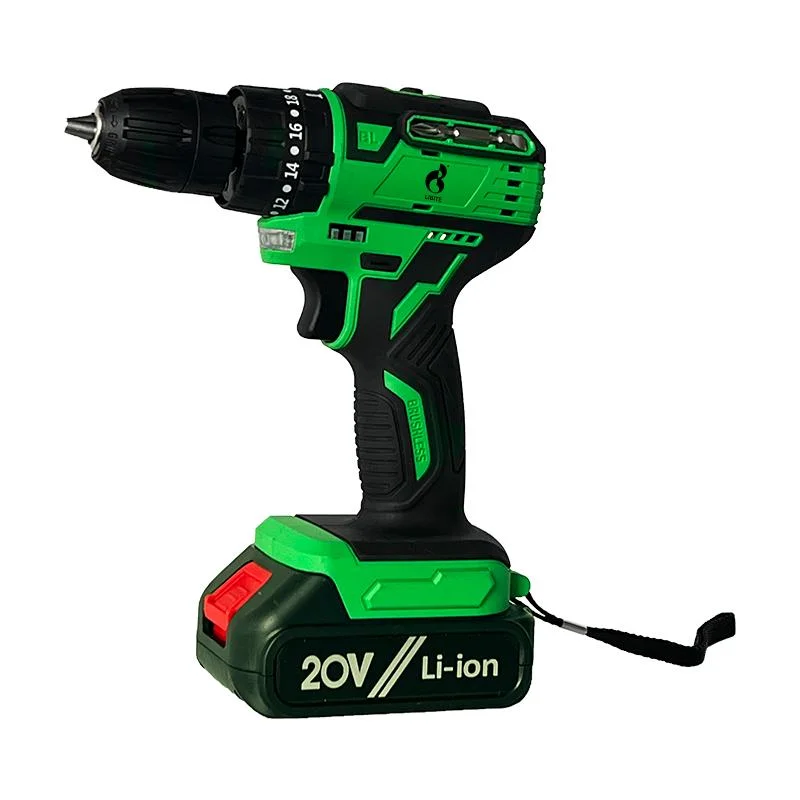 Eficiente aparafusadora sem fio 21V motor sem escovas de Power Tool Cordless Furadeira com função de Impacto