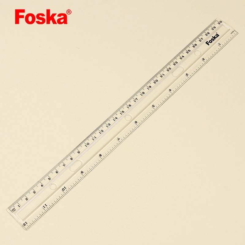 Foska 30cm Cheap Transparent Plastic Ruler