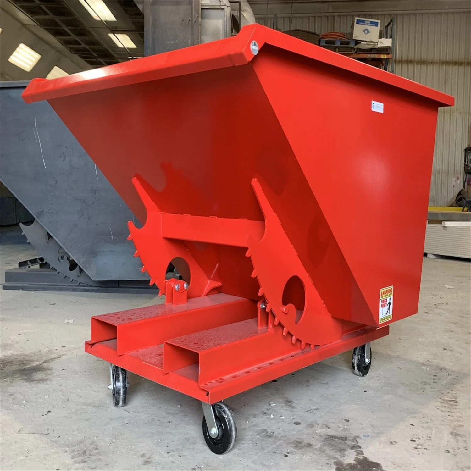 Dump Trucks Trash Waste Scrap Steel Self-Dumping Hopper Forklift Tipping Bins