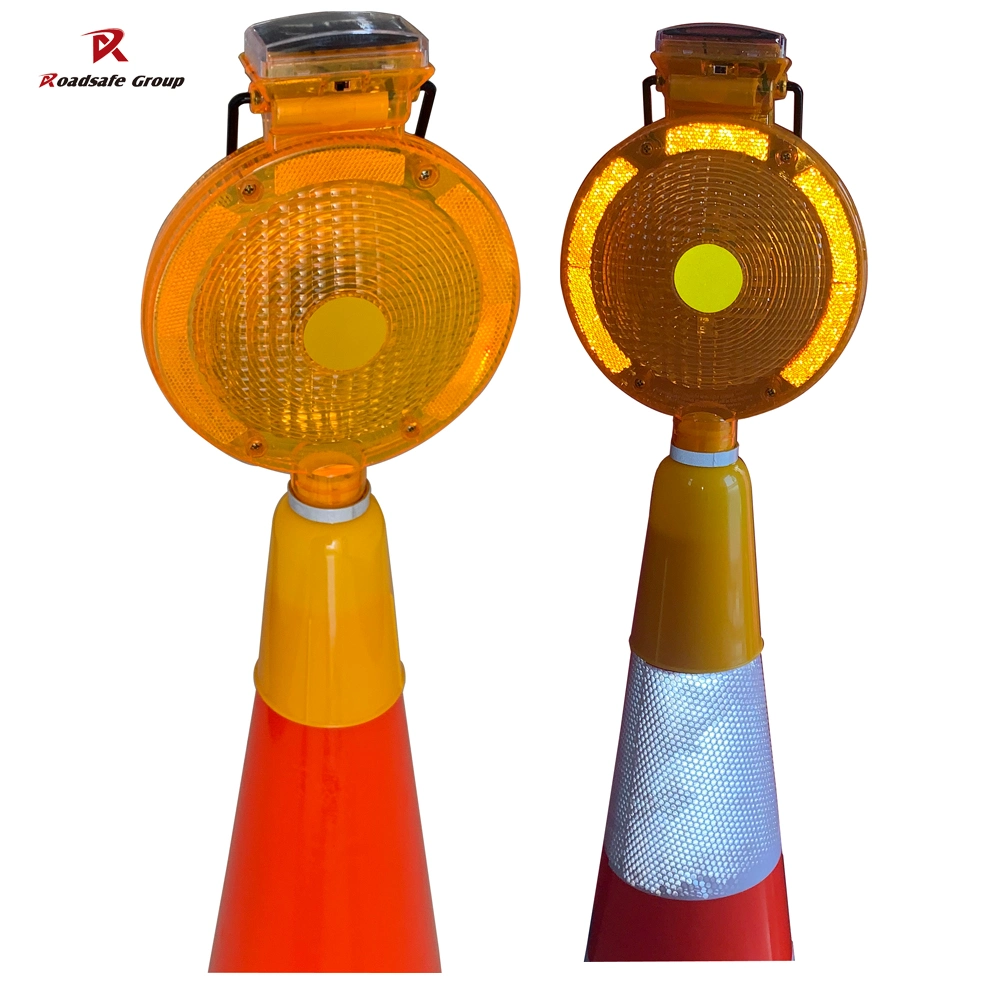Beijing 19 Years Factory Wholesale/Supplier Solar LED Amber Lamp White Flashing Beacon Light for Cone