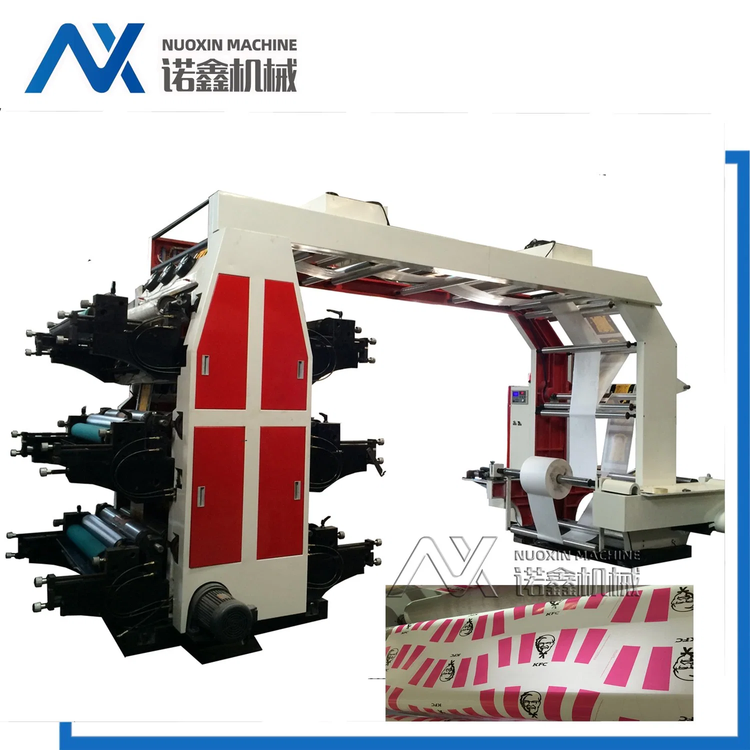 6 Colour Multicolor Flexo Printing Machine for PP PE Film Paper