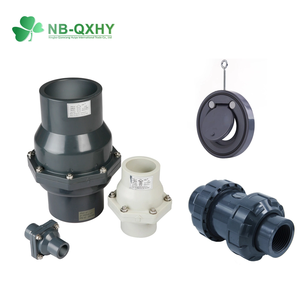 PVC DIN Standard Chemical Industrial Series Pn16 DN15-200 Water Supply Non Return Check Valve