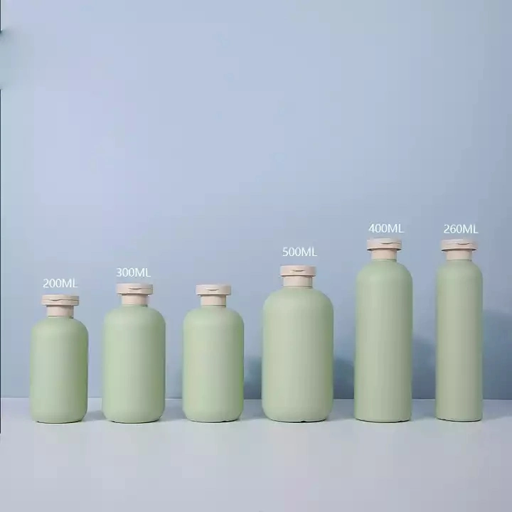 Fabrik Direktverkauf Neues Produkt Lotion Flasche Runde Schulter Flip Top Flasche Shampoo Duschgel Flasche Plüsch Material