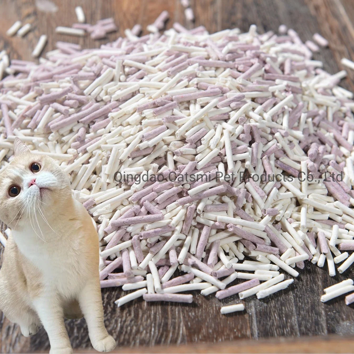 Los productos de limpieza de mascotas Tofu bentonita// Crystal Gel de sílice libre de polvo de arena de gato gatos Tofu con coloridas y fragancia