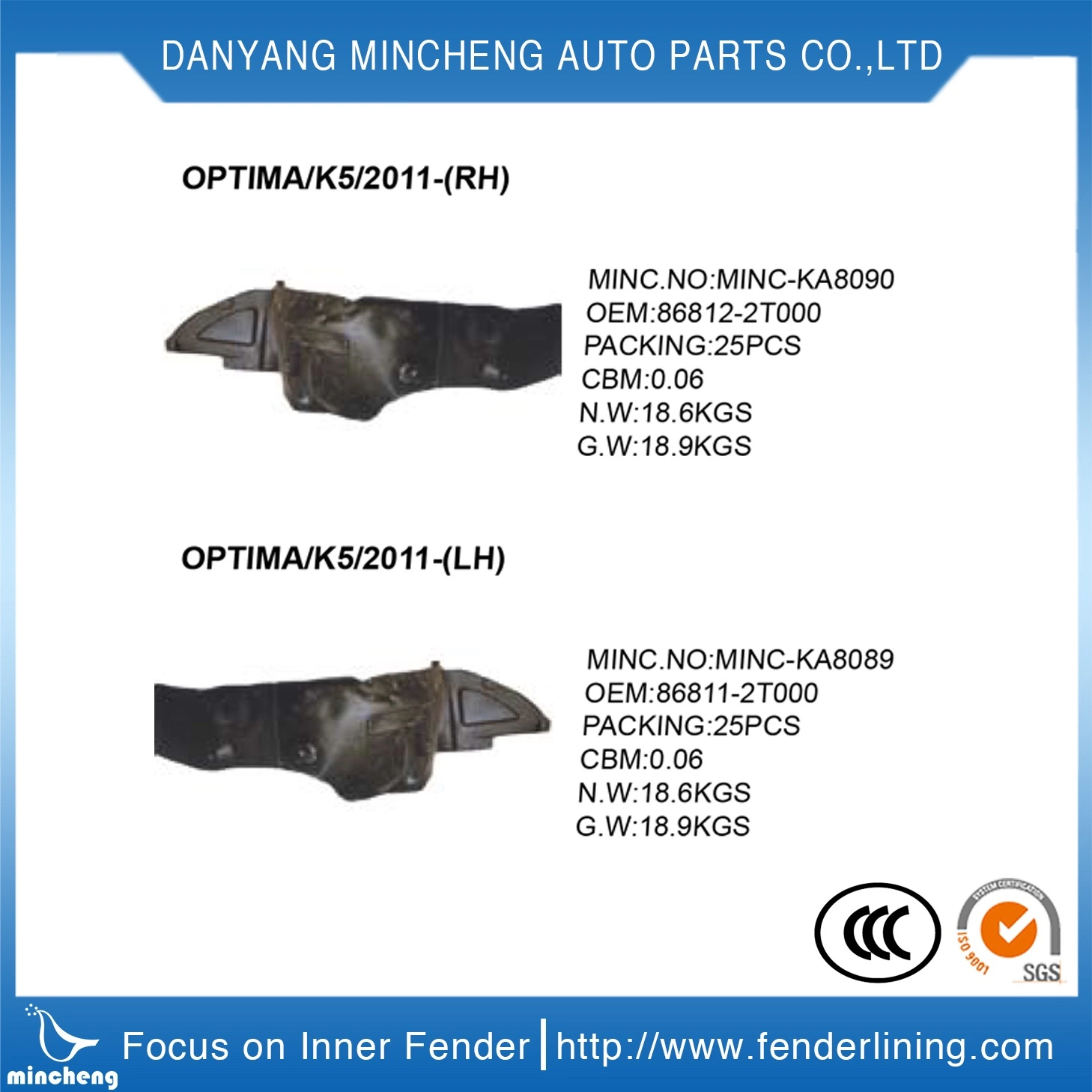 P95vb 16015AC für Transit Ve83 Original Teile rechter Innenkotflügel Liner