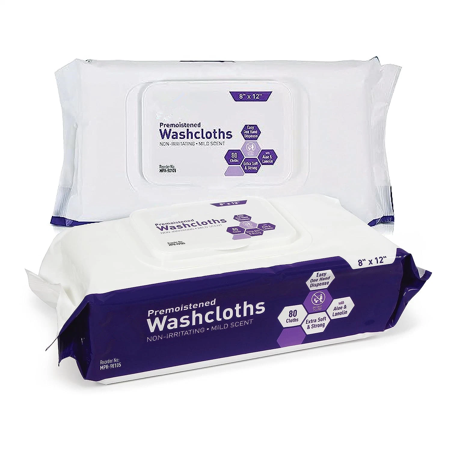 Disposable Premoistened Washcloths - Adult Cloth Wipes for Sensitive Skin Extra Soft Incontinence Wipes