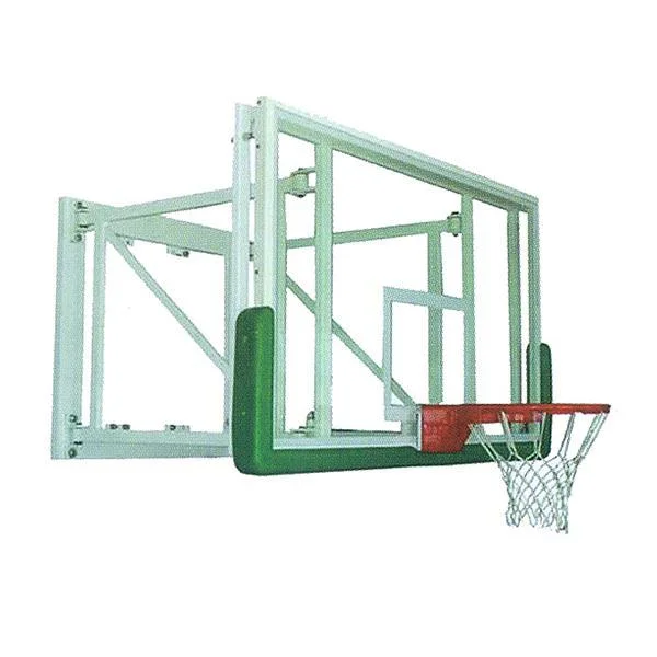 Outdoor Wall Mounted Basketball Goal Tempered Glass Adjustable Basketball Backboard Hoop