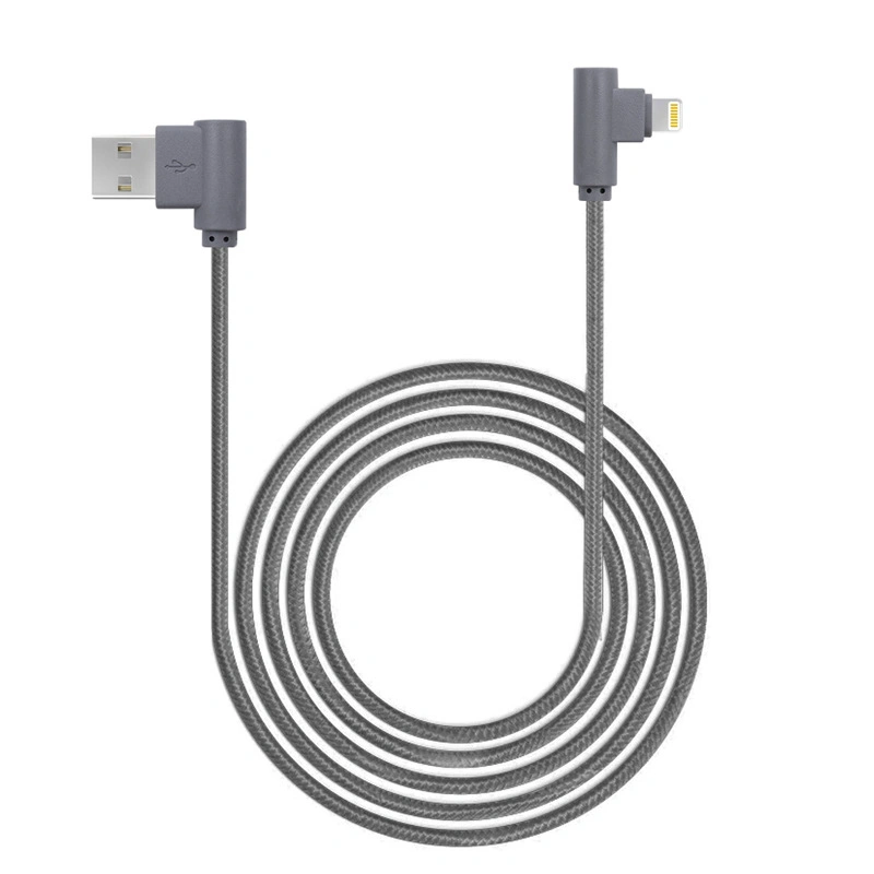 Cargador rápido de codo de 90 grados cable de datos USB para el iPhone8/X/11