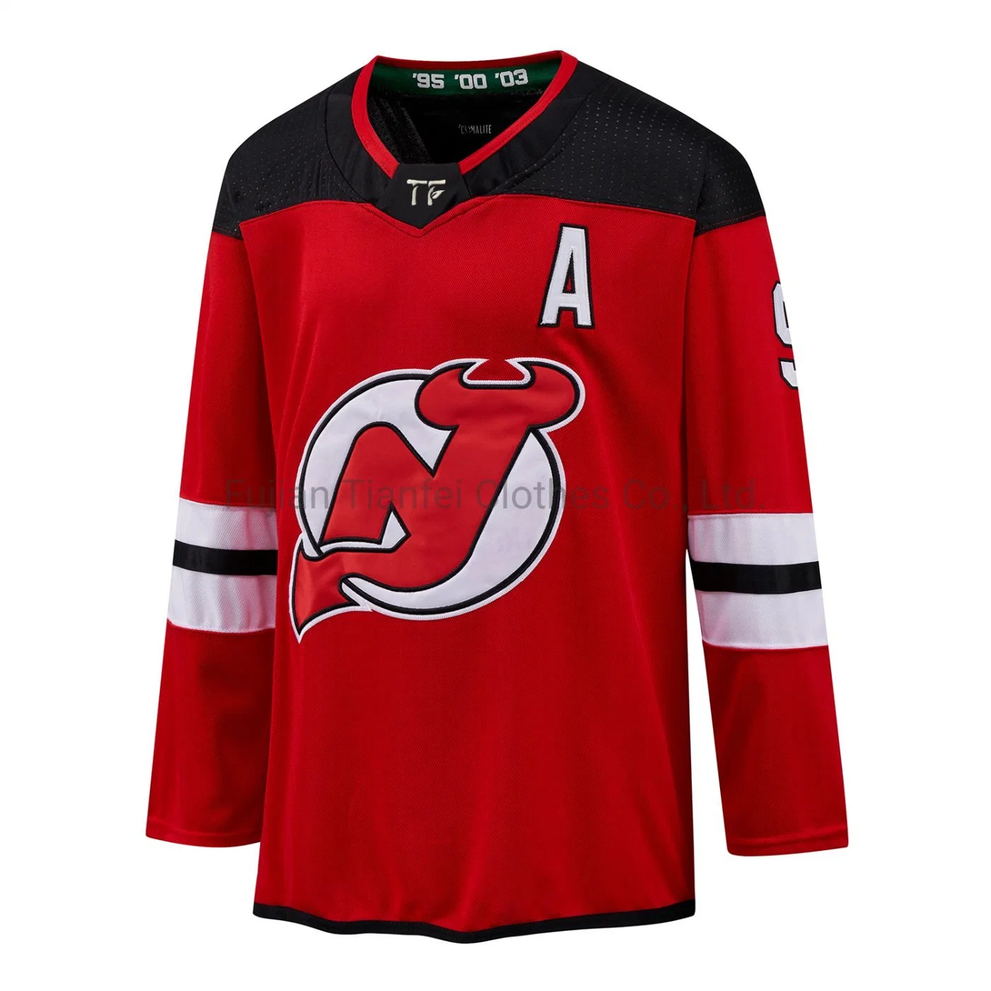 New Jersey Devils Hill 9# pratique personnalisée Hockey de haute qualité Jersey