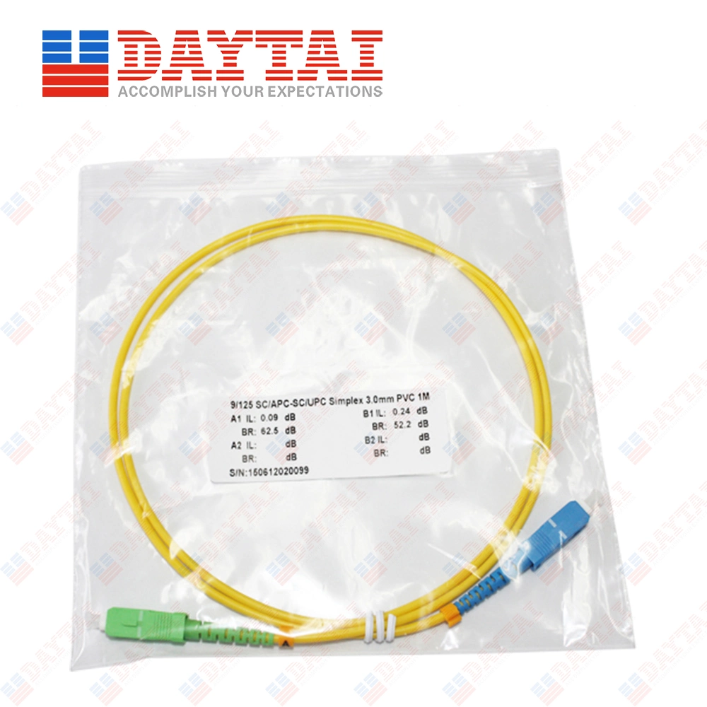 Sc Fiber Optic Patch Cord 2.0mm 3.0mm Sc/APC-Sc/Upc Jumper