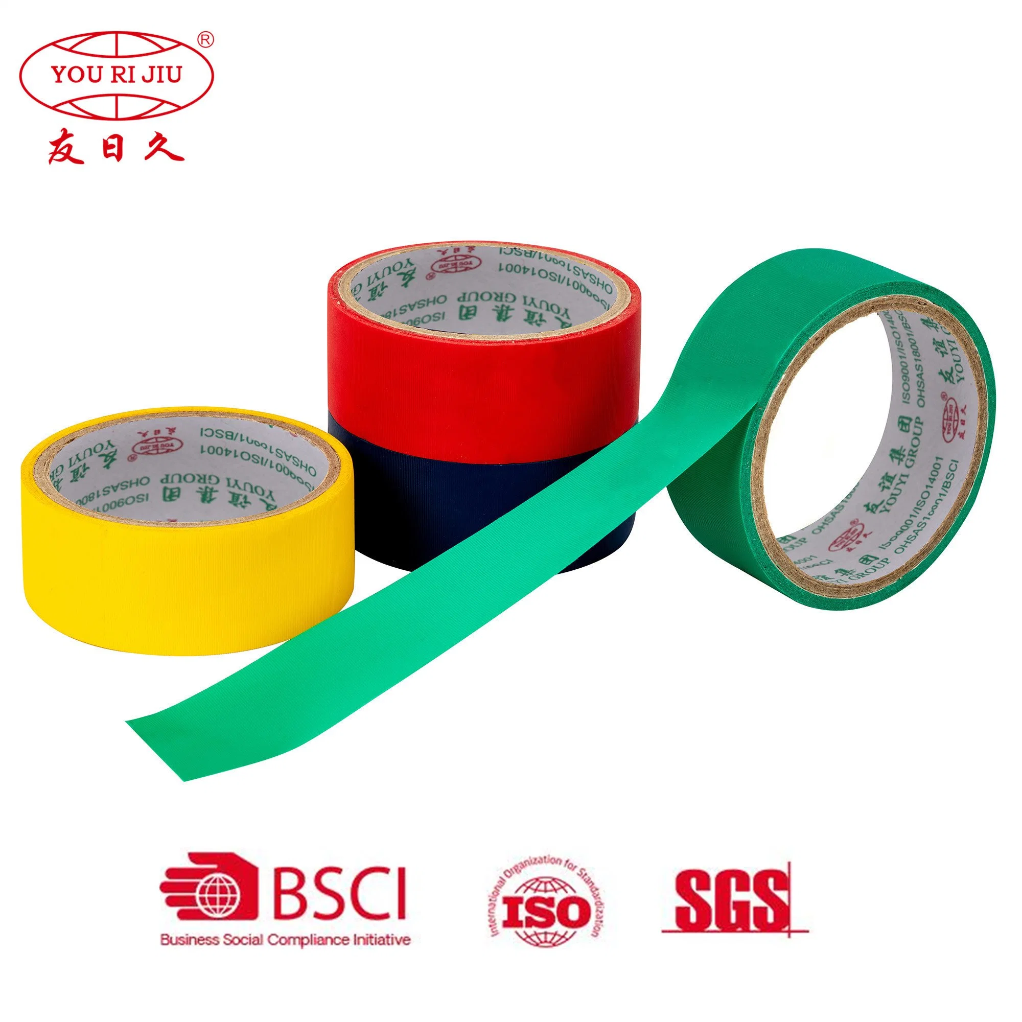 Yourijiu High quality/High cost performance  No Residual Sealing Rubber Easy Tear PVC Adhesive Simili Tape for Book Spine Binding Tape