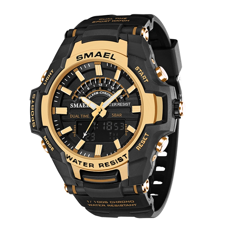 Dual Time Chronograph Wrist Watch Casual Design Fashion Men's Sports Waterproof Luminous Quartz Watch