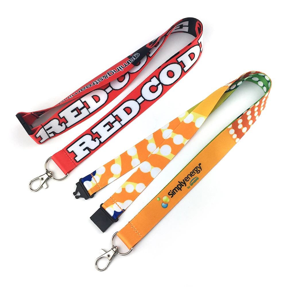 Custom Logo High quality/High cost performance Bulk Printed Neck Polyester Lanyard for Promotion Gift