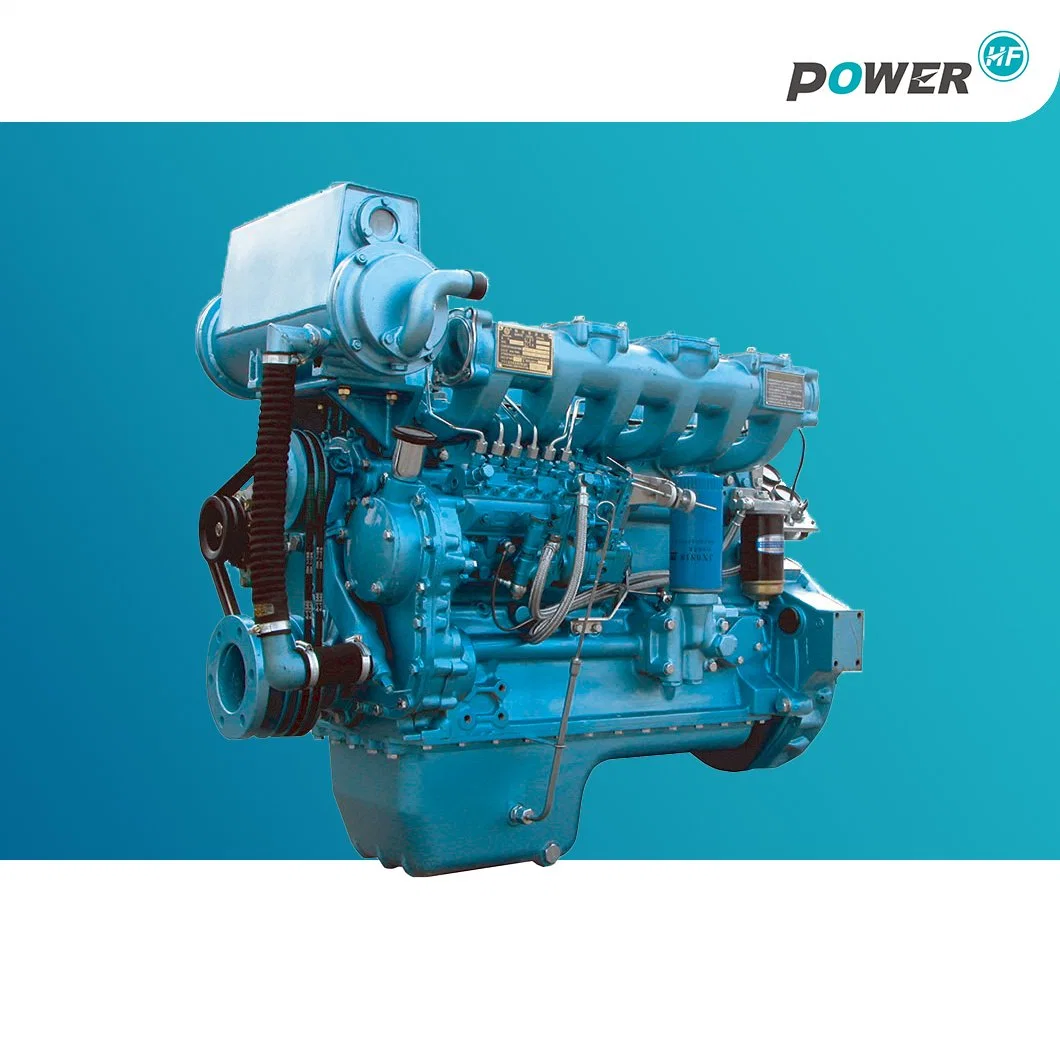 Marine-Motor mit mittlerer Geschwindigkeit, Diesel, HFO, Erdgas, Dual-Fuel, Wasserkühlung, elektrischem Start Turbolader Marine Diesel Motor