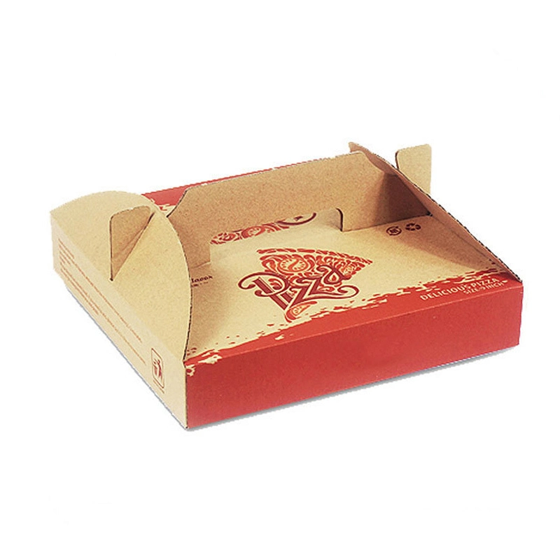 Customized Full-Color Printing Disposable Take out Pizza Food Packing Paper Box with Environmental Friendly Material