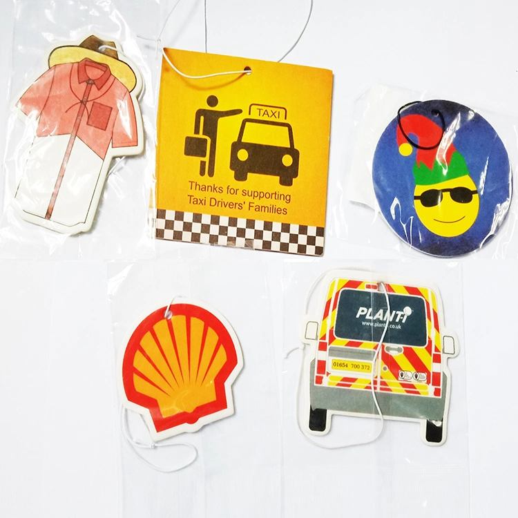 Custom Shape Printing Car Paper Perfume Hanging Air Freshener