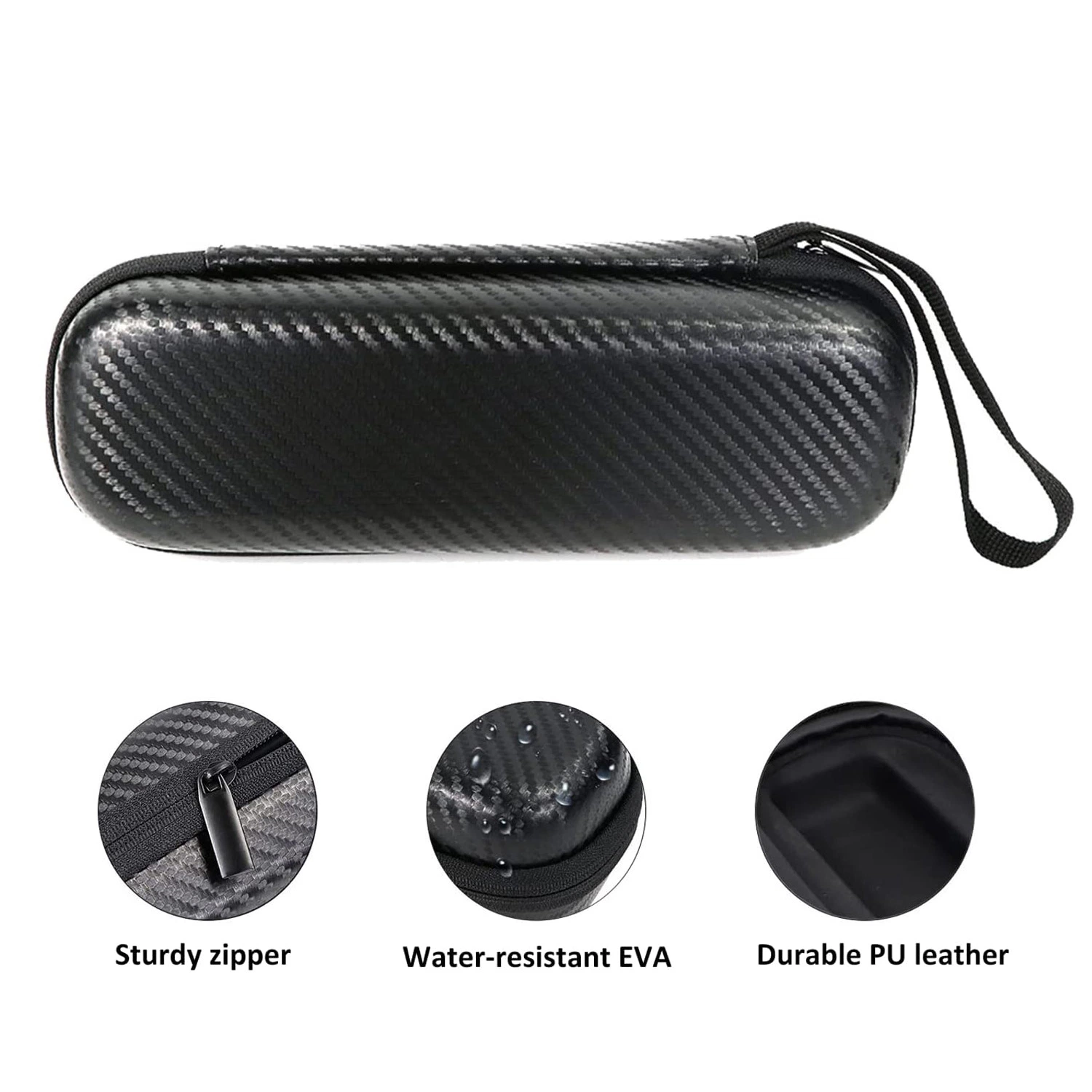 Waterproof Black EVA Case Bag for Toothbrush Storage