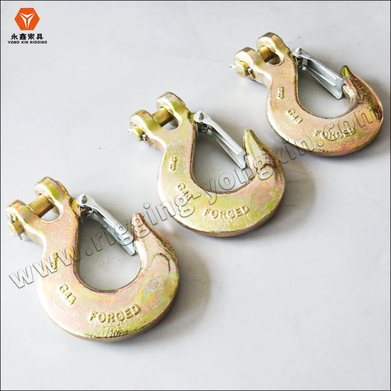 High quality/High cost performance  Rigging of G80 Drop Forged Alloy Steel Self Lock Safety Lifting Clevis Slip Hooks