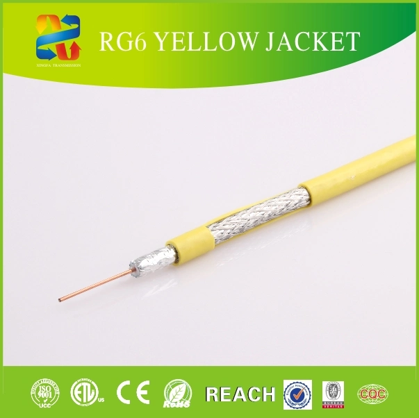 China RG6 Quad + cable UTP Cat5e Cable compuesto