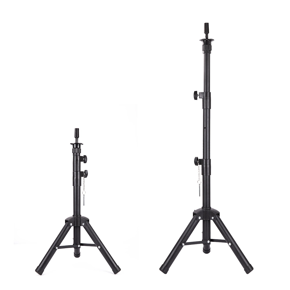 Black 55 Inch Adjustable Tripod Stand Holder Mannequin Head Tripod Hairdressing Training Head Holder Wig Stands Tool