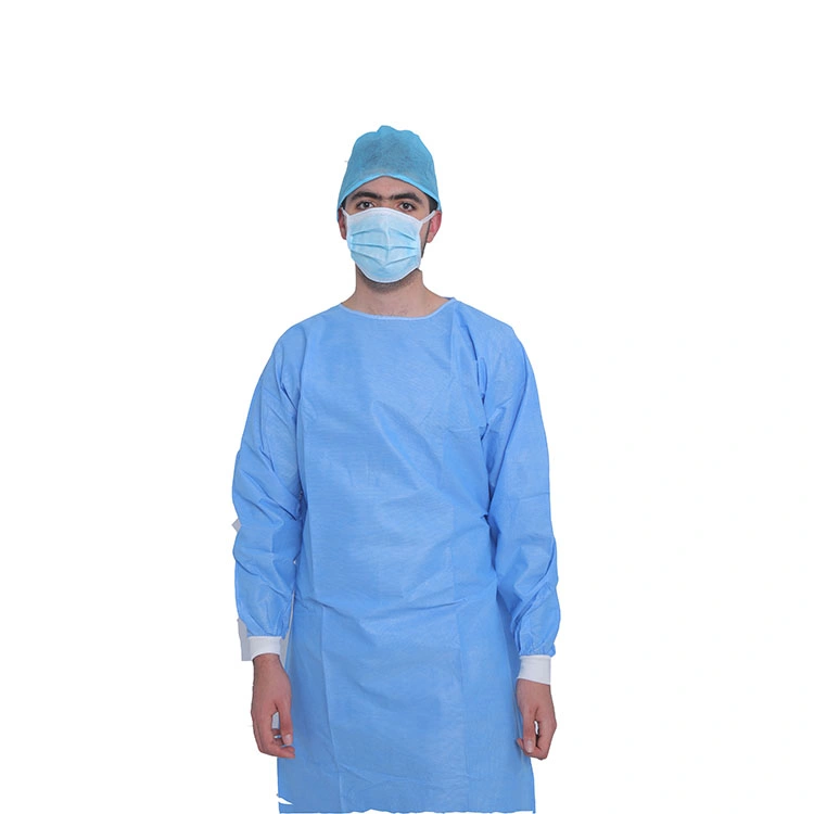 En13795 AAMI Level 3 CE Qualified Sterilized SMMS Surgical Gown for Hospital