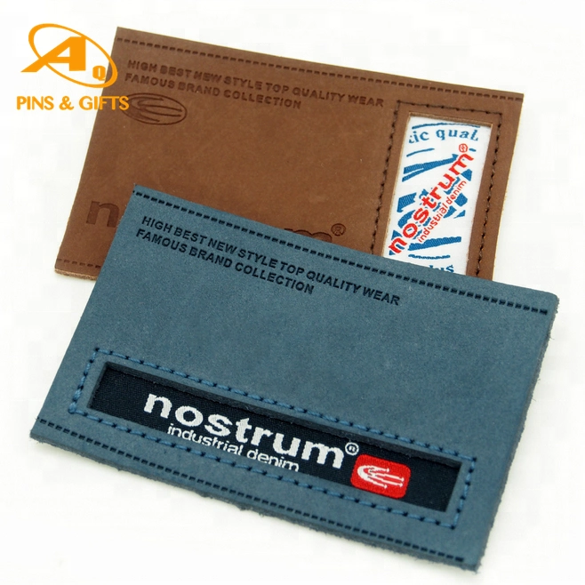 Custom Embossed Garment Clothes Clothing Tag Branded Jeans Leather PU Patch Label with Your Logo