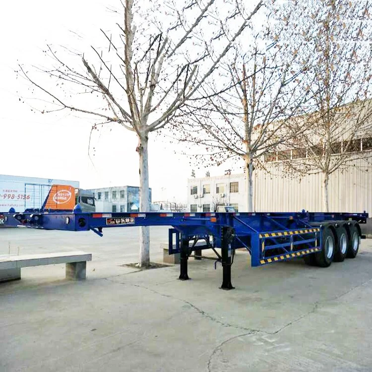 China Supplier Container Semi Trailer Skeleton Semitrailer 2 3 Axle 40FT Chassie Skeleton Semi Trailer Trailer Truck