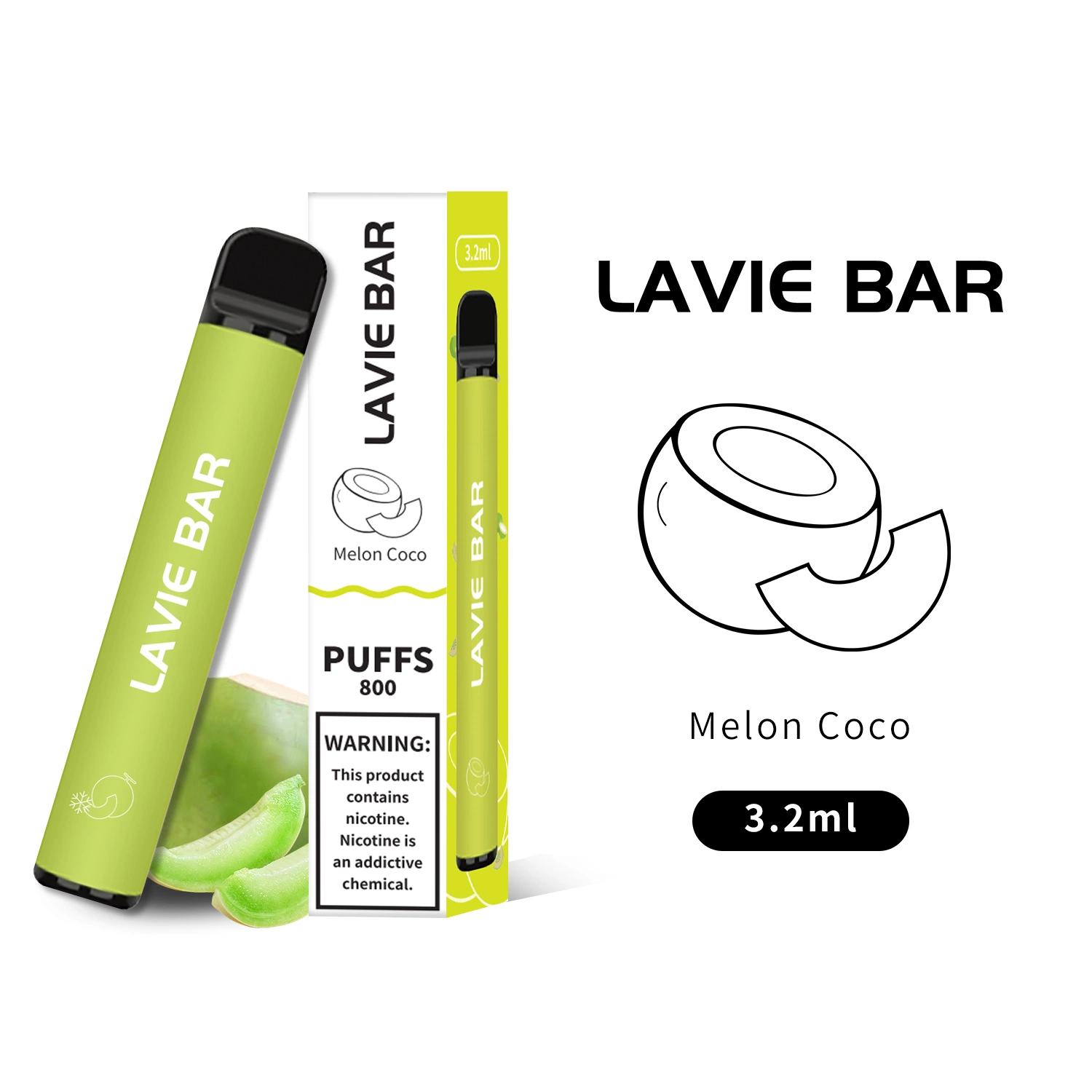 Lavie 450mAh 800 pequeñas bocanadas de aceite desechable Vape Vape Pen con Pod Vape Batería Vape Disposibles Pen