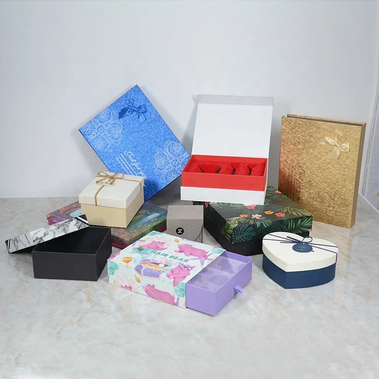 Custom Magnetic Closed Folding Magnetic Cardboard Gift Boxes for Wine Packing