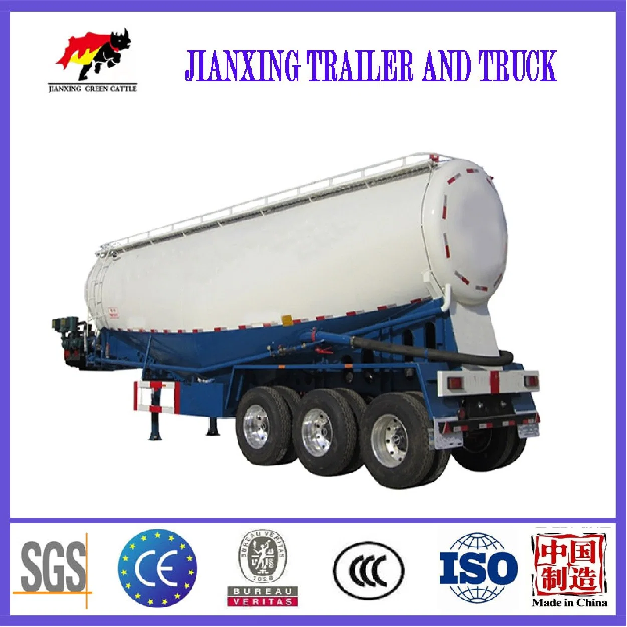 Supplier Mini Bulk Cement Tank Semi Trailer Concrete Pump Trailer China Truck Trailer Fuwa Axles