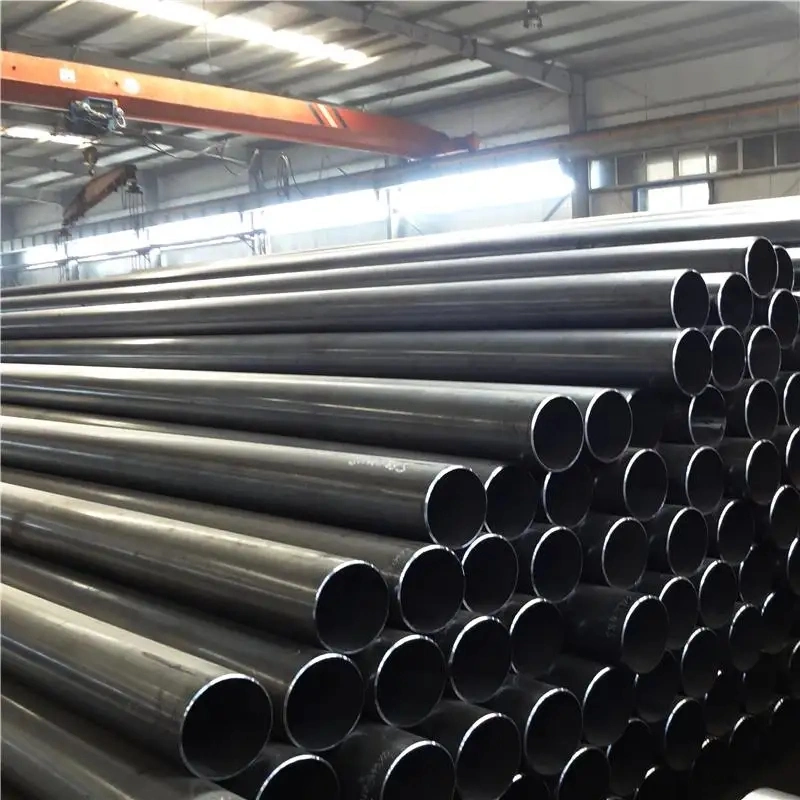 Ms Steel ERW Carbon ASTM A53 Black Iron Pipe Sch40 Welded Steel Pipe for Building Material Adequate Inventory Manufacturers