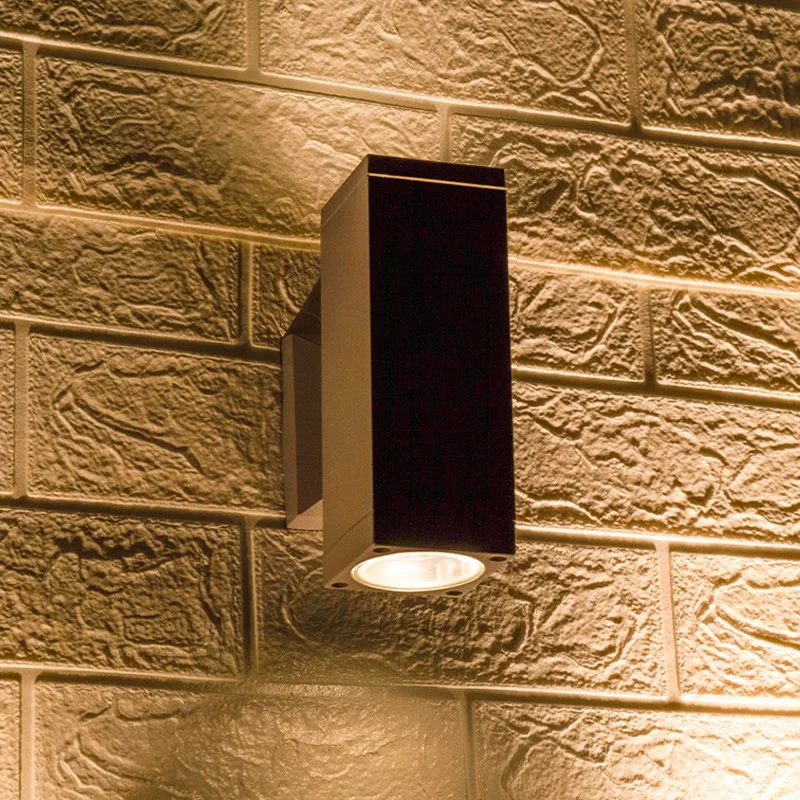 Square Outdoor up and Down Porch Light Waterproof Garden Wall Lamp IP65 Aluminum Modern Rectangular Sconce Wall Lamps