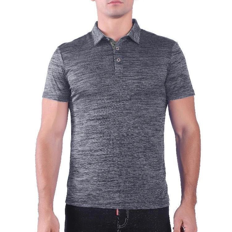 2023 Lht8 Men&prime; S Classical Marled Jersey Customize Wholesale Polo Shirt