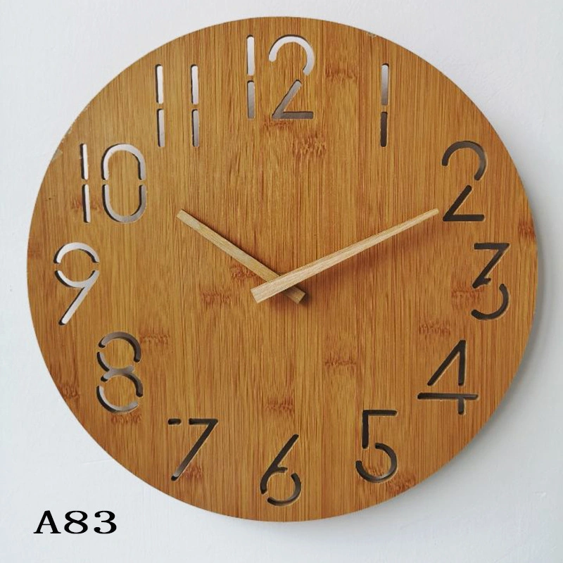 Amazon Hot Sale Living Room Creative Wall Clock Personality Decorative Bamboo Clock