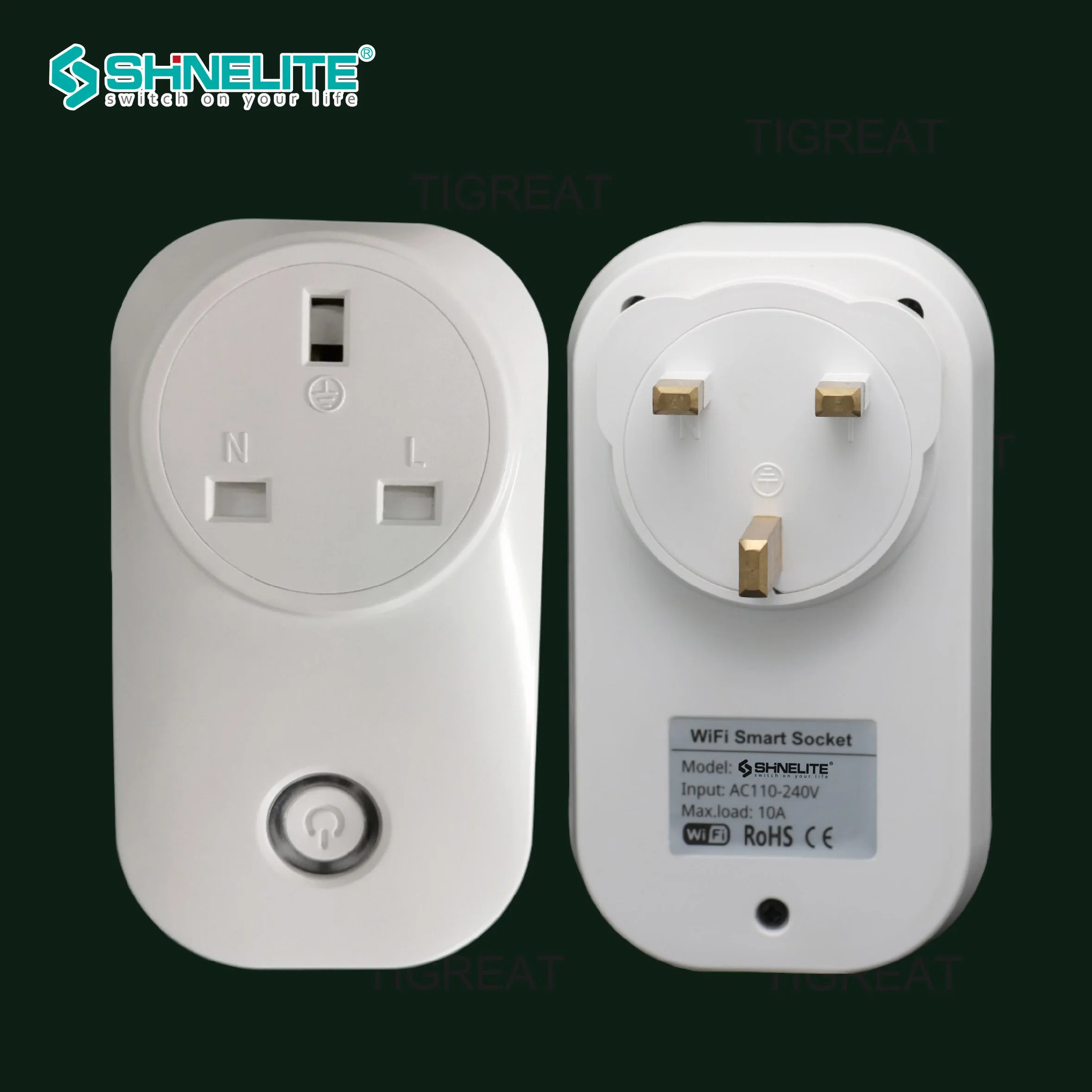 Fast Delivery WiFi Power Electrical Plug and Socket Work with Tuya APP Smart Life