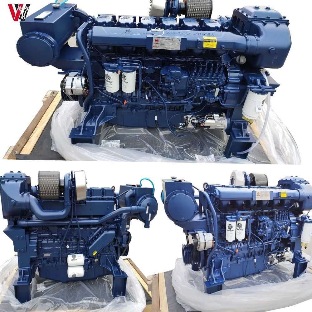 Water Cooled 6 Cylinder Weichai Wp6c Wp6c165-18 Marine Diesel Engine in Stock