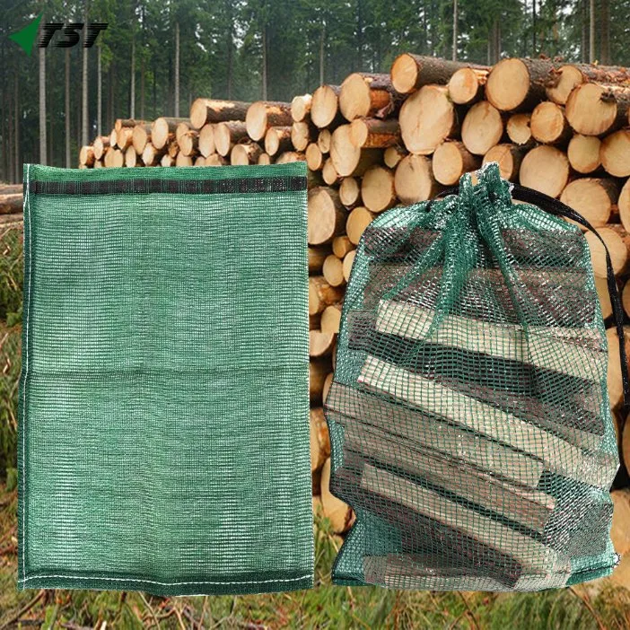 50*72cm 60*100cm PP Leno Fire Wood Sack Kindling Red Mesh Nettobüten