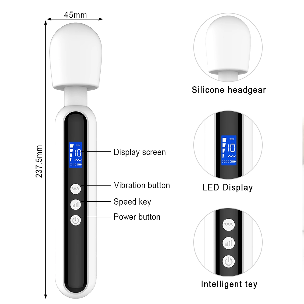 AV Stick 10 frecuencia 4 velocidad Wand Massagersex juguete para Mujeres vagina Vibrador