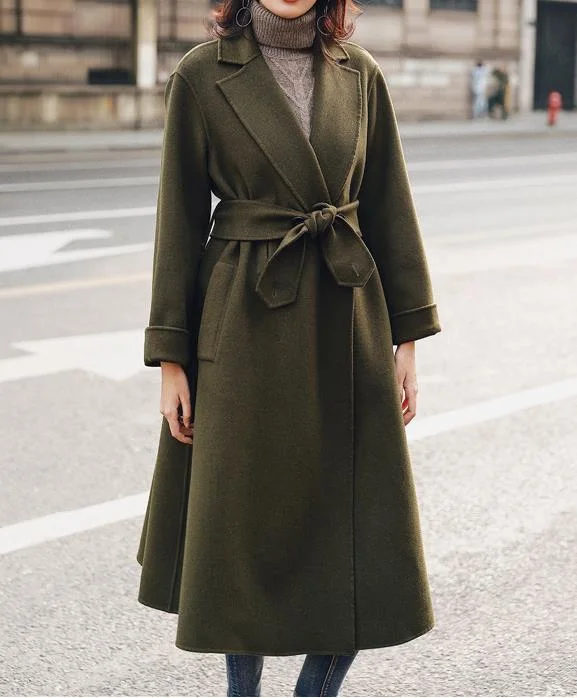 Wholesale/Supplier Wool Coats Warmth Retention Property Good Medium Length Wool Coat Made in China 2021 New Arrival